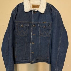 Wrangler Denim Jacket with Shearling Collar